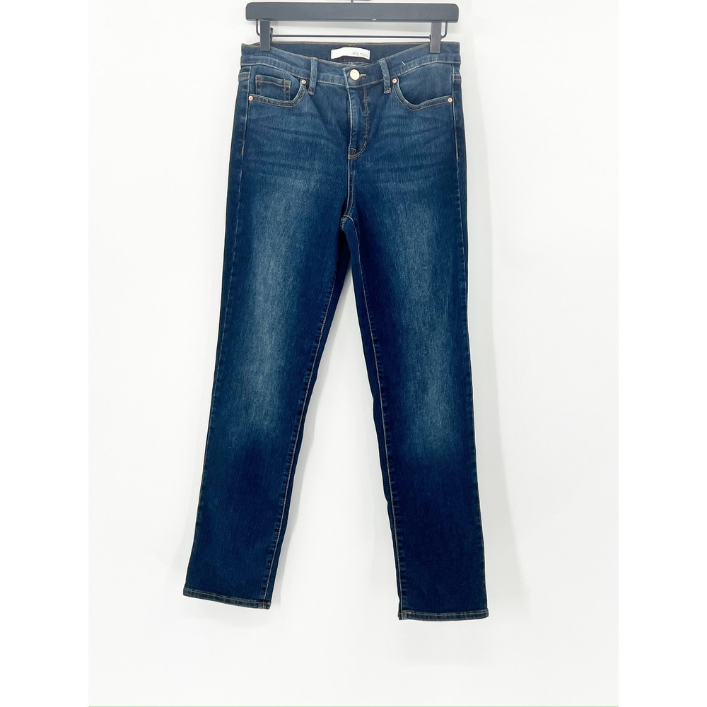 Ella Moss Straight Leg Jeans Women Size 6 Blue Excellent Dark Wash Stretch